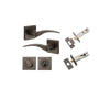 Iver Oxford Door Lever Handle On Square Rose - primehardware