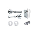 Iver Verona Door Lever Handle On Round Rose Pair - primehardware