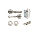 Iver Verona Door Lever Handle On Round Rose Pair - primehardware