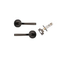 Iver Annecy Door Lever Handle On Round Rose Pair - primehardware