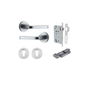 Iver Annecy Door Lever Handle On Round Rose Pair - primehardware