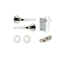 Iver Annecy Door Lever Handle On Round Rose Pair - primehardware