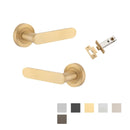 Iver Bronte Door Lever On Round Rose - primehardware