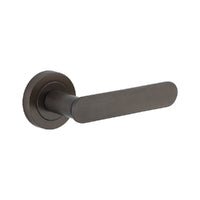 Iver Bronte Solid Brass Door Lever on Round Rose | All Functions | Lever Set Only | 7 Finishes - Signature Brass
