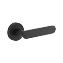 Iver Bronte Solid Brass Door Lever on Round Rose | All Functions | Lever Set Only | 7 Finishes - Matt Black