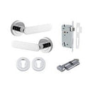 Iver Bronte Door Lever On Round Rose - primehardware