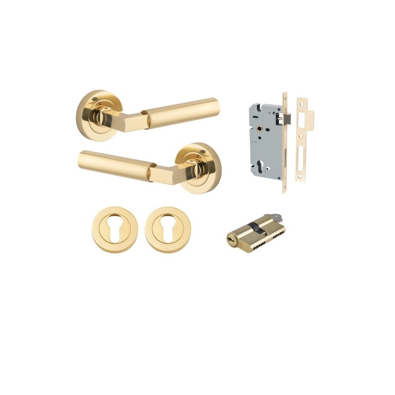 Iver Berlin Solid Brass Door Lever Handle | Passage, Privacy & Entrance