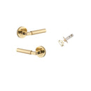 Iver Berlin Solid Brass Door Lever Handle | Inbuilt Privacy Kit | 7 Finishes - Polished Brass