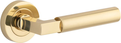 Iver Berlin Solid Brass Door Lever Handle | Lever Set Only | 7 Finishes - Polished Brass