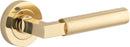 Iver Berlin Solid Brass Door Lever Handle | Lever Set Only | 7 Finishes - Polished Brass