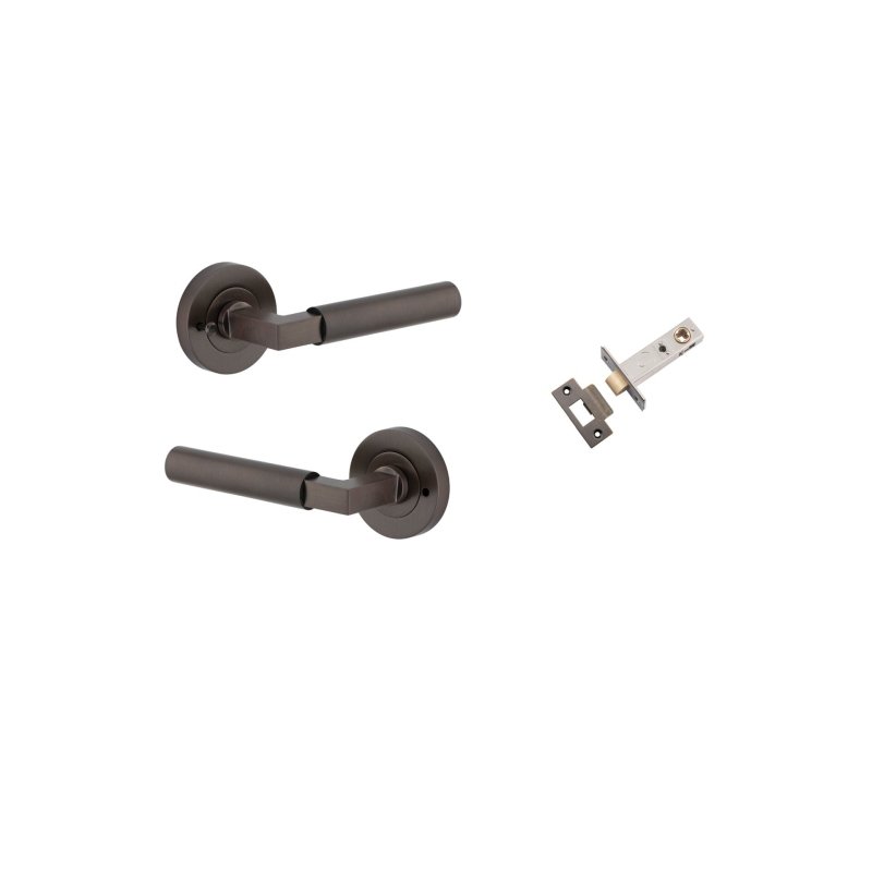 Iver Berlin Door Lever Handle On Round Rose Passage - primehardware