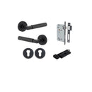 Iver Berlin Solid Brass Door Lever Handle | Entrance Kit (Key/Thumb) | 7 Finishes - Matt Black