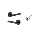 Iver Berlin Solid Brass Door Lever Handle | Inbuilt Privacy Kit | 7 Finishes - Matt Black