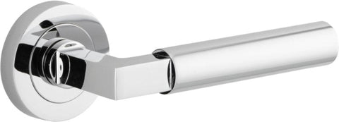 Iver Berlin Door Lever Handle On Round Rose Passage - primehardware