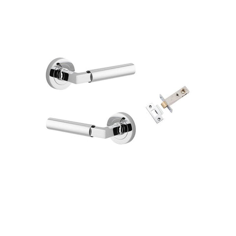Iver Berlin Solid Brass Door Lever Handle | Passage Kit | 7 Finishes - Polished Chrome