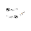 Iver Berlin Solid Brass Door Lever Handle | Passage Kit | 7 Finishes - Polished Chrome