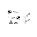 Iver Berlin Solid Brass Door Lever Handle | Separate Privacy Kit | 7 Finishes - Polished Chrome
