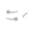 Iver Berlin Solid Brass Door Lever Handle | Inbuilt Privacy Kit | 7 Finishes - Brushed Chrome