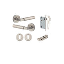 Iver Berlin Solid Brass Door Lever Handle | Entrance Kit (Key/Thumb) | 7 Finishes - Satin Nickel