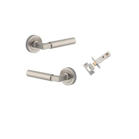 Iver Berlin Solid Brass Door Lever Handle | Passage Kit | 7 Finishes - Satin Nickel