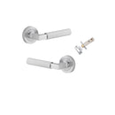 Iver Brunswick Door Lever Handle On Round Rose - primehardware