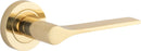 Iver Como Door Lever on Round Rose | Lever Set Only | 7 Finishes - Polished Brass