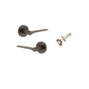 Iver Como Door Lever Handle On Round Rose - primehardware