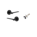 Iver Como Door Lever on Round Rose | Inbuilt Privacy Kit | 7 Finishes - Matt Black