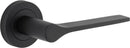 Iver Como Door Lever on Round Rose | Lever Set Only | 7 Finishes - Matt Black
