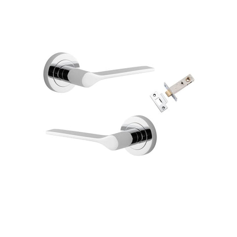 Iver Como Door Lever Handle On Round Rose - primehardware