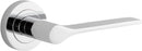 Iver Como Door Lever on Round Rose | Lever Set Only | 7 Finishes - Polished Chrome