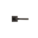 IVER Annecy Door Lever Handle On Square Rose Pair | Lever Set Only | 9 Finishes - Signature Brass