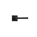 IVER Annecy Door Lever Handle On Square Rose Pair | Lever Set Only | 9 Finishes - Matt Black