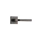 IVER Annecy Door Lever Handle On Square Rose Pair | Lever Set Only | 9 Finishes - Distressed Nickel