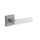 Iver Bronte Solid Brass Door Lever Handle On Square Rose | Lever Set Only | 7 Finishes - Brushed Chrome