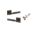 Iver Berlin Door Lever on Square Rose | Passage Kit | 7 Finishes - Signature Brass