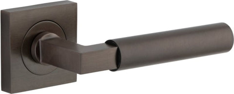Iver Berlin Door Lever on Square Rose | Lever Set Only | 7 Finishes - Signature Brass