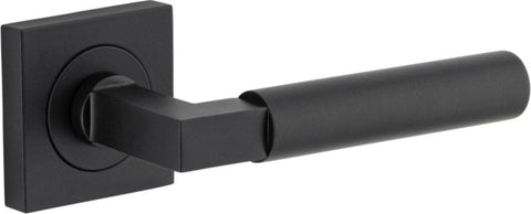 Iver Berlin Door Lever on Square Rose | Lever Set Only | 7 Finishes - Matt Black