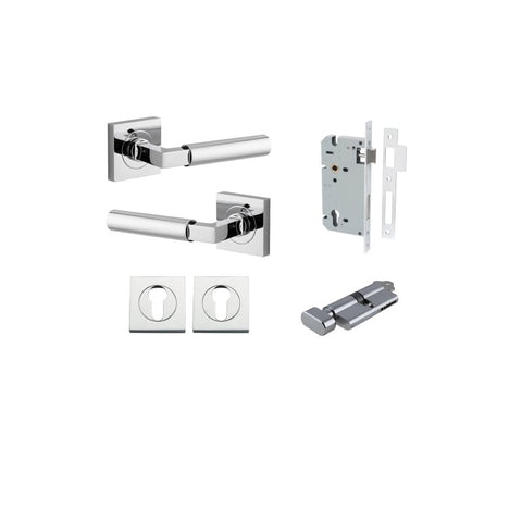 Iver Berlin Door Lever Handle On Square Rose - primehardware