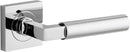 Iver Berlin Door Lever on Square Rose | Lever Set Only | 7 Finishes - Polished Chrome
