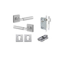 Iver Berlin Door Lever Handle On Square Rose - primehardware