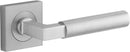 Iver Berlin Door Lever on Square Rose | Lever Set Only | 7 Finishes - Brushed Chrome