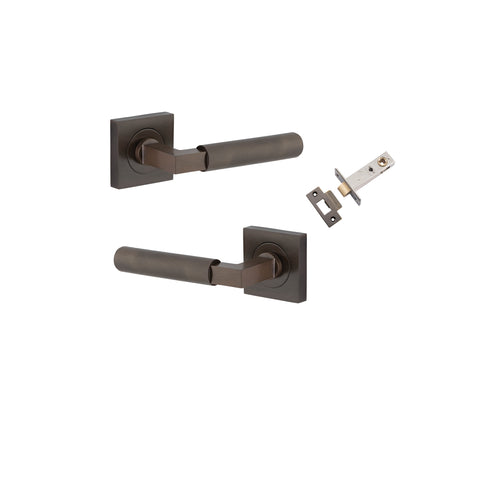 Iver Brunswick Door Lever Handle On Square Rose - primehardware