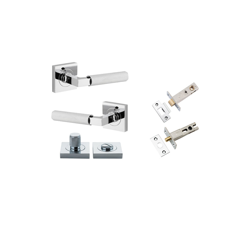 IVER BRUNSWICK DOOR LEVER HANDLE ON SQUARE ROSE - CUSTOMISE TO YOUR NEEDS