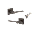 Iver Como Door Lever on Square Rose | Inbuilt Privacy Kit | 7 Finishes - Signature Brass