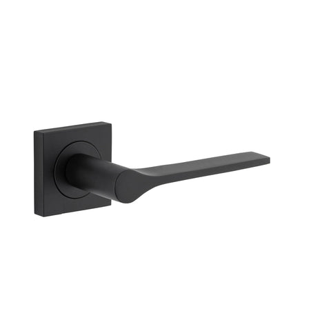 Iver Como Door Lever on Square Rose | Lever Set Only | 7 Finishes - Matt Black