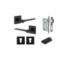 Iver Como Door Lever Handle On Square Rose - primehardware