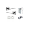 Iver Como Door Lever Handle On Square Rose - primehardware