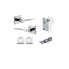 Iver Como Door Lever Handle On Square Rose - primehardware