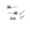 Iver Como Door Lever Handle On Square Rose - primehardware